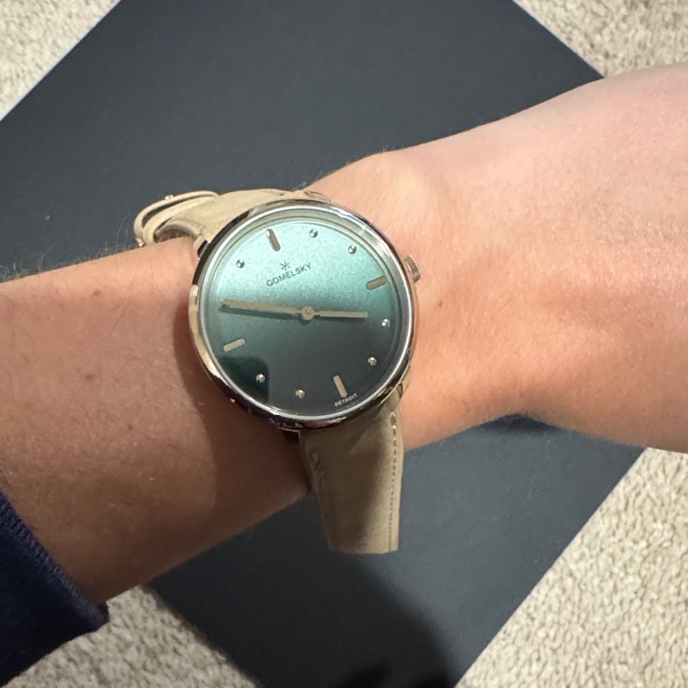 Gomelsky Teal and Tan Leather Watch by Shinola - Picture 16 of 16